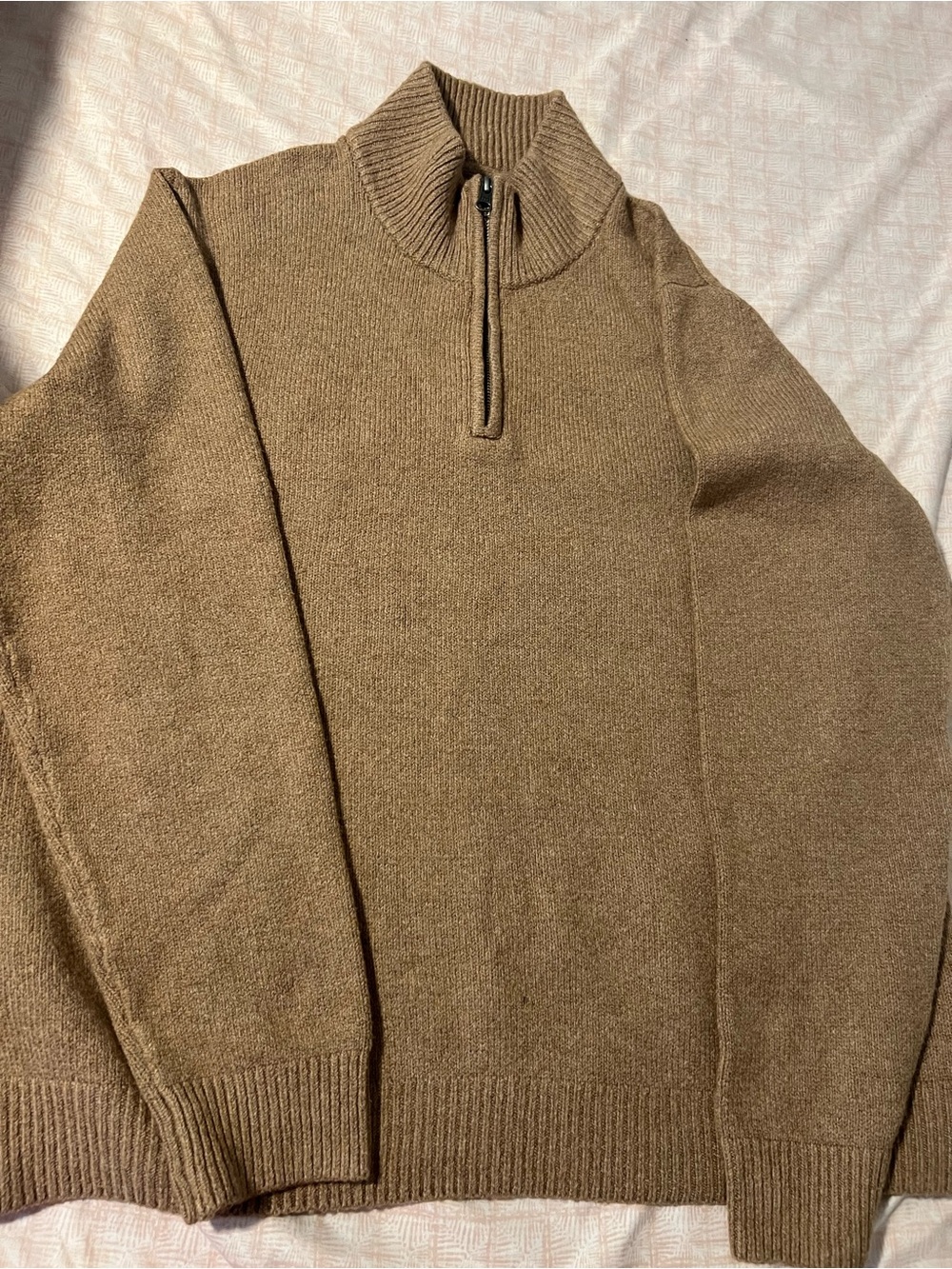 Amazon Essentials Men's Zip-Neck Sweater in Brown